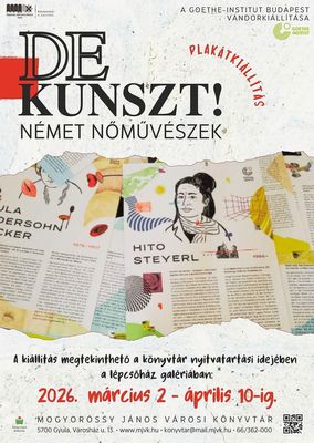 A h�tf�i el�ad�s �s a v�ndorki�ll�t�s megh�v�-plak�tja. K�pek: Mogyor�ssy J�nos V�rosi K�nyvt�r