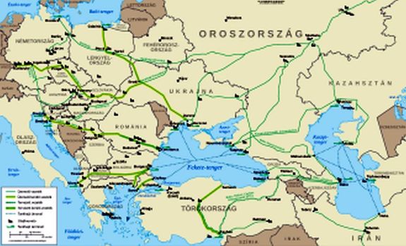 A Bar�ts�g k�olajvezet�k �tja. K�p forr�sa: Wikip�dia