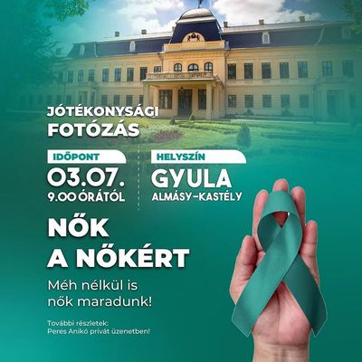 A szombati, j�t�konys�gi fot�z�s megh�v�-plak�tja. K�p forr�sa: Gyulai Alm�sy-kast�ly L�togat�k�zpont Facebook-oldala