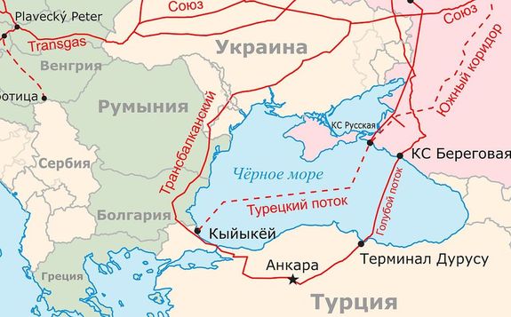 A T�r�k �ramlat r�szletesebb �tvonala, m�sik t�rk�pen. T�rk�p forr�sa: Wikip�dia