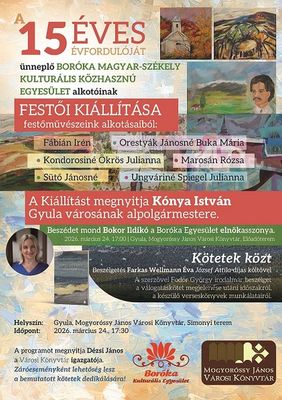  A ki�ll�t�s �s k�nyvbemutat� megh�v�-plak�tja. K�p forr�sa: Szervez�k