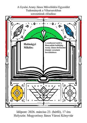  A mai el�ad�s megh�v�-plak�tja. K�p: Mogyor�ssy J�nos V�rosi K�nyvt�r   