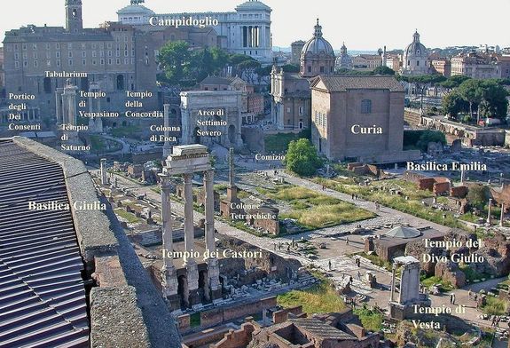 A F�rum Romanum �p�letei, R�m�ban. K�p forr�sa: wikipedia.org