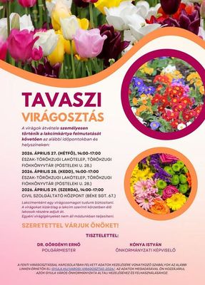 Minden v�laszt�k�rzet minden lakosa kap sz�r�lapot a pontos id�pontr�l �s helysz�nr�l, ahol �tveheti a vir�gokat. K�p: K�nya Istv�n Facebook-oldala