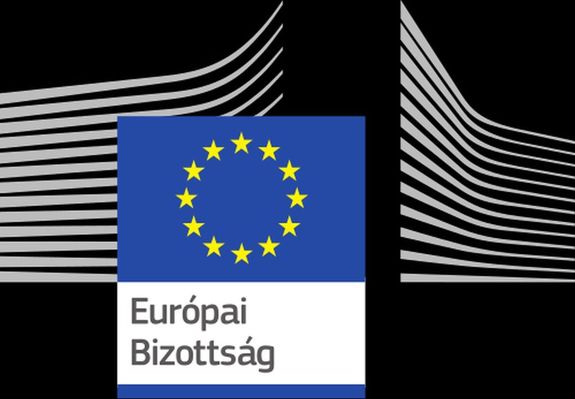 Az Eur�pai Bizotts�g az Eur�pai Uni� d�nt�s-el�k�sz�t�, v�grehajt�, d�nt�shoz�, ellen�rz� �s k�pviseleti szervezete. A szervezet log�ja. Forr�s �s k�p: Wikip�dia       