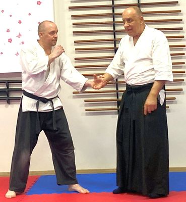 Sensei Mihalicska Istv�n �s Shihan M�rton Imre. K�p forr�sa: Szerz�