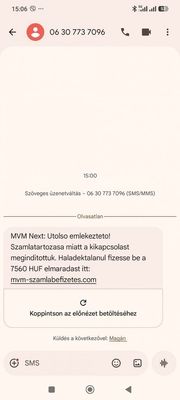 Megszaporodtak az MVM Next nev�vel vissza�l�, SMS-�zenetekkel elk�vetett csal�si k�s�rletek. K�pek: Police.hu