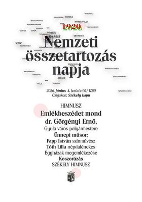 A j�nius 4-i, gyulai megeml�kez�s megh�v�-plak�tja. K�p forr�sa: Gyulakult