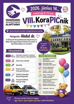A VIII. KoraPICnik 9-t�l 13 �r�ig tart. Megh�v�-plak�t a r�szletes programokkal. K�p forr�sa: Fekete-Dombi Ildik� Facebook-oldala