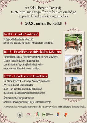 A j�nius 16-i, keddi, gyulai esem�nyek megh�v�ja. K�p forr�sa: Szervez�k