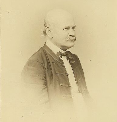 Semmelweis Ign�c (Buda, 1818. j�lius 1. – D�bling, 1865. augusztus 13.) az any�k megment�je, 1860-ban. K�p forr�sa: Orsz�gos Sz�ch�nyi K�nyvt�r / Wikip�dia