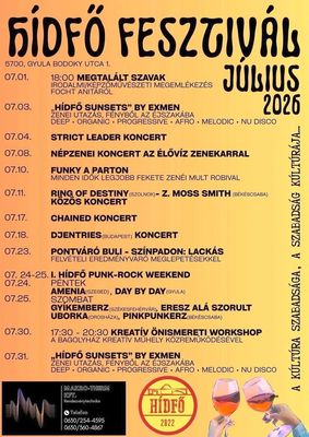 A j�liusi programok plak�tja. K�p forr�sa: Szervez�k