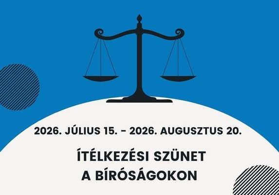  J�lius 15-e, szerda, id�n is munkasz�neti nap a b�r�s�gokon, a b�r�s�gok napja alkalm�b�l. Ez a nap az �t�lkez�si sz�net kezd� id�pontja is, amely id�n, 2026. augusztus 20-ig tart. K�p: birosag.hu      