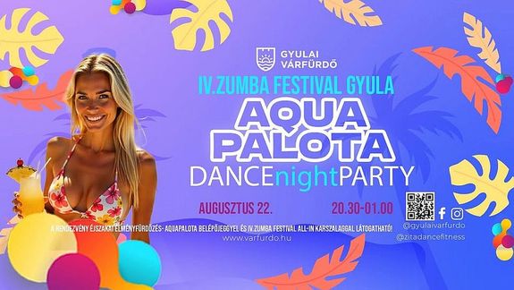  Folytat�dik a IV. Zumba Fesztiv�l Gyula - Aqua Zumba & Medence party a Cs�szd�s medenc�n�l. Megh�v� forr�sa: Gyulai V�rf�rd� Facebook-oldala
