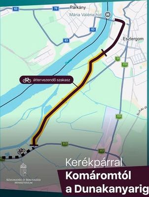 �sszef�gg� ker�kp�ros h�l�zatot alak�tunk ki Kom�romt�l Esztergomon �t a Dunakanyarig – k�z�lte Facebook-oldal�n, Vit�zy D�vid k�zleked�si �s beruh�z�si miniszter