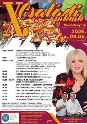 A X. Csal�di piknik r�szletes programj�nak plak�tja. K�p forr�sa: Szervez�k