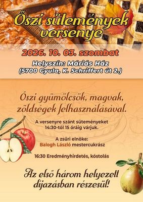 A sz�reti mulats�g �s az �szi s�tem�nyek verseny�nek plak�tjai. K�pek forr�sa: Gyulai M�ri�s H�z Facebook-oldala   