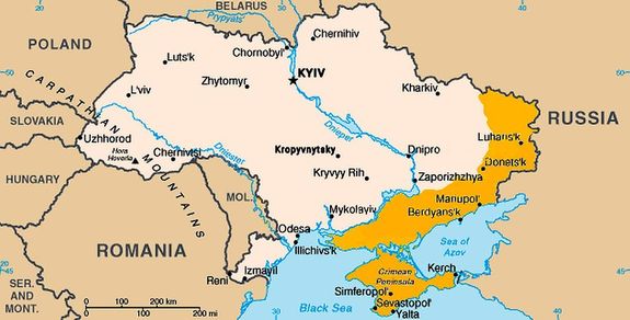 Az el�terjeszt�st 266 k�pvisel� szavazta meg a 450 f�s ukr�n t�rv�nyhoz�sban. T�rk�p: Wikip�dia   